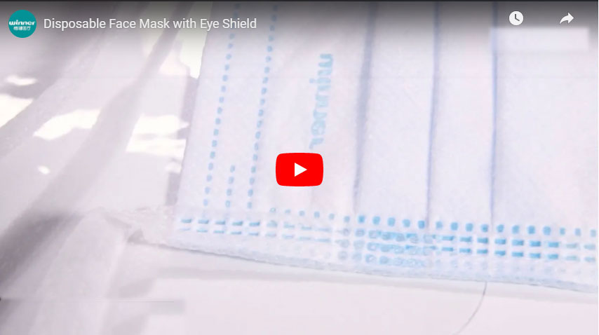 Masque jetable avec écran pour les yeux