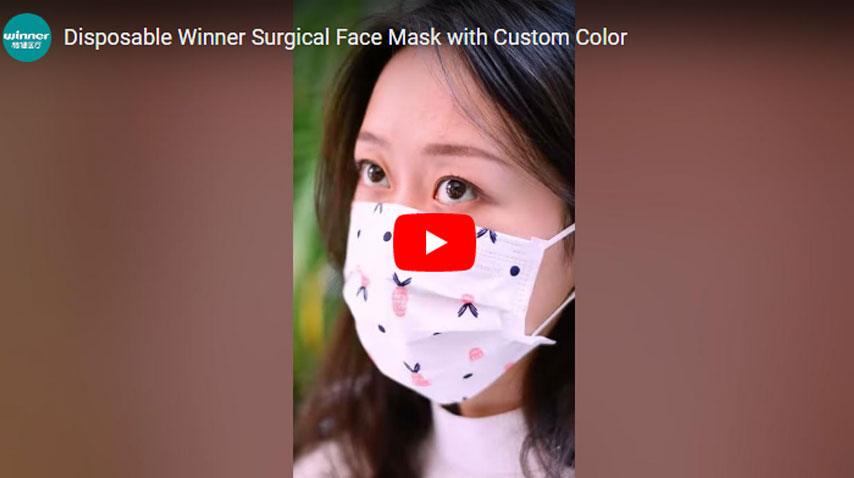 Jetable Winner masque chirurgical avec une couleur personnalisée