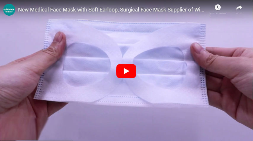 Nouveau masque médical avec oreille douce, masque chirurgical fournisseur de Winner Medical